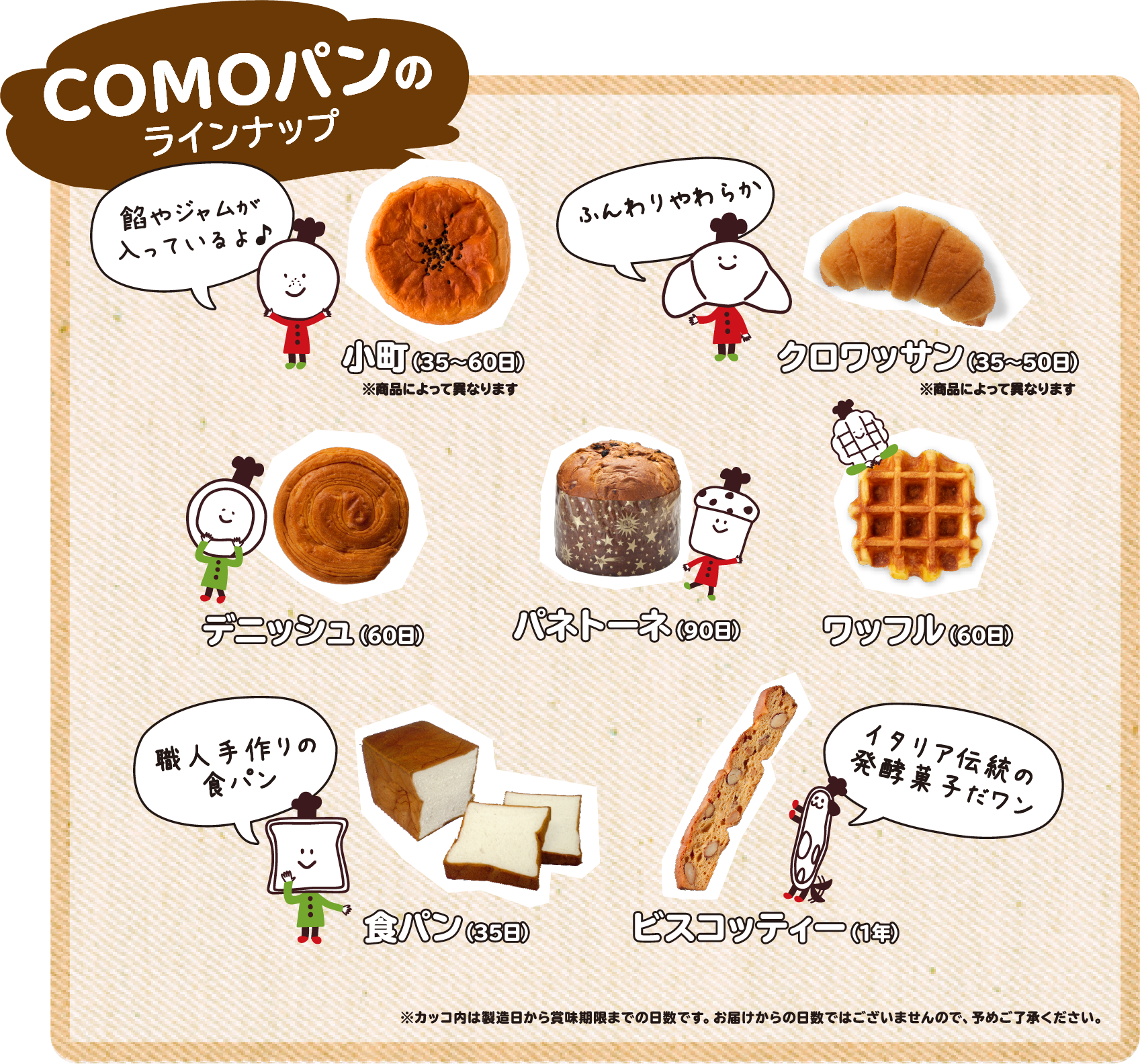 こだわり抜いた保存料無添加のパン｜COMO